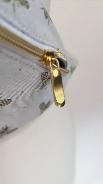 Edle Hipbag Bauchtasche Weiß/Gold Bienen