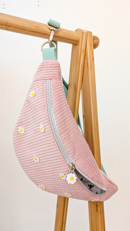 Pastell Cord Hipbag Bauchtasche Daisies - 2 Farben