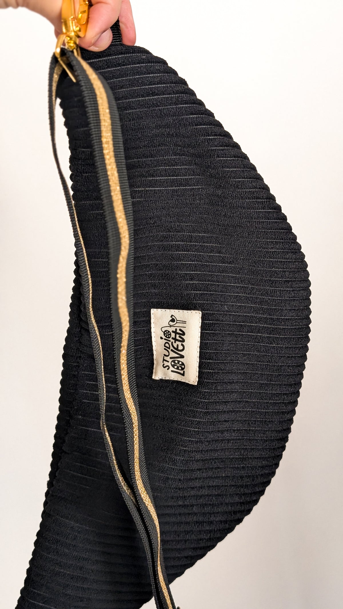 Zero Waste Bauchtasche Crossbody Bag Schwarz Gold Witch Halloween EINZELSTÜCK