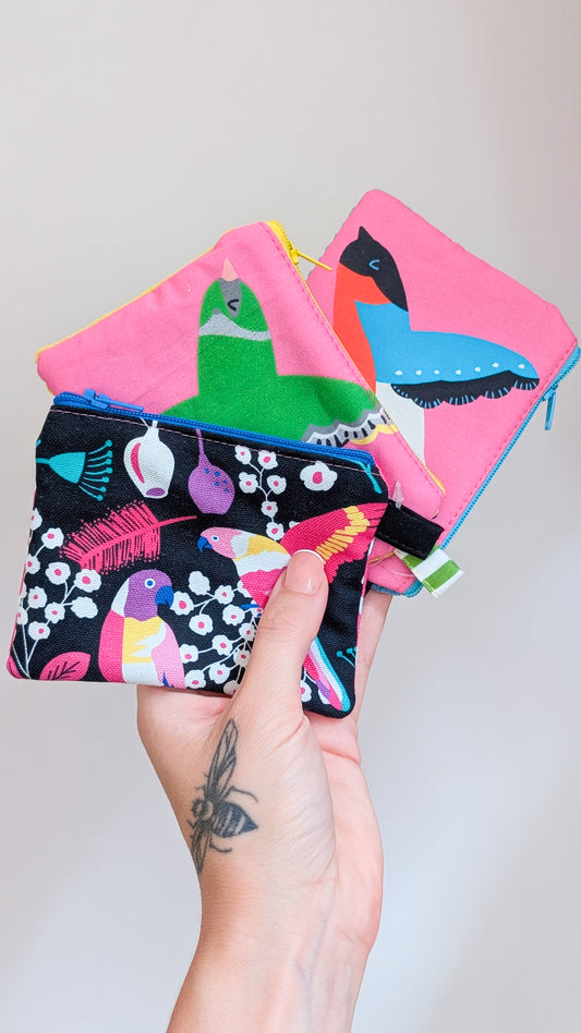 Bunte Colorblock Geldbörse Geldbeutel BIRDS