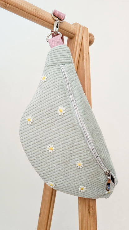 Pastell Cord Hipbag Bauchtasche Daisies - 2 Farben