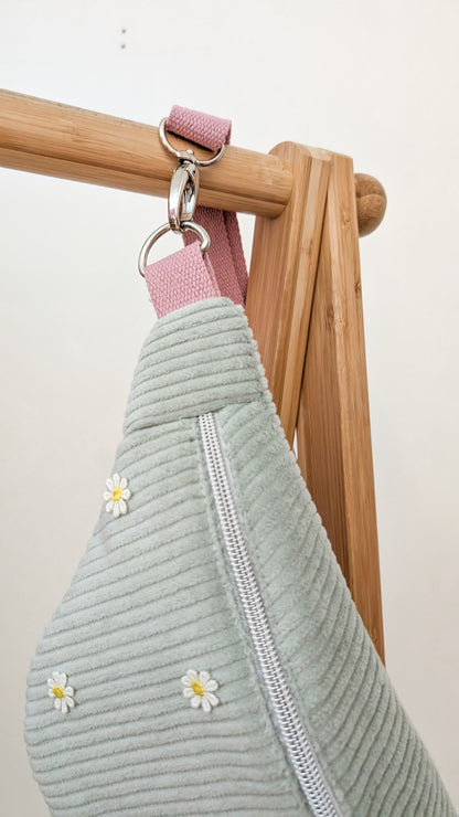 Pastell Cord Hipbag Bauchtasche Daisies - 2 Farben