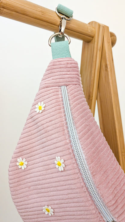 Pastell Cord Hipbag Bauchtasche Daisies - 2 Farben