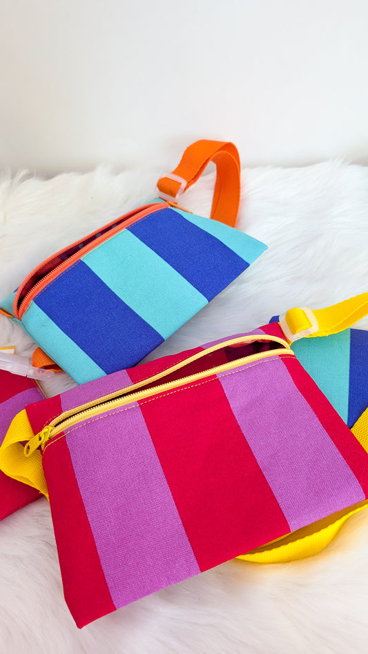 Kiddie Bag - Colorblock STRIPES Kids Bauchtasche für Mama und Kind