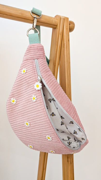 Pastell Cord Hipbag Bauchtasche Daisies - 2 Farben