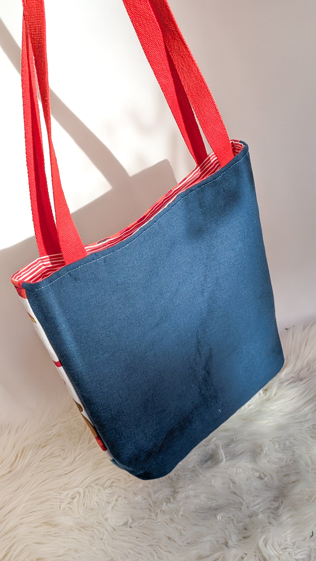 Upcycling Tote Bag Einkaufsbeutel Nachhaltige Einkaufstasche "Omi's 70s Kitchen"