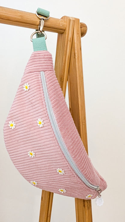 Pastell Cord Hipbag Bauchtasche Daisies - 2 Farben