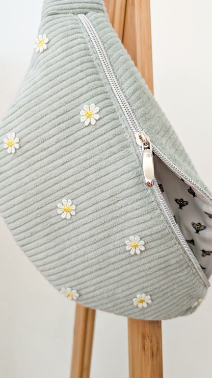Pastell Cord Hipbag Bauchtasche Daisies - 2 Farben