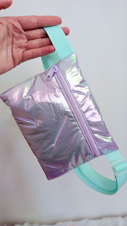 Kiddie Bag - Holografische MERMAID Kids Bauchtasche für Mama und Kind