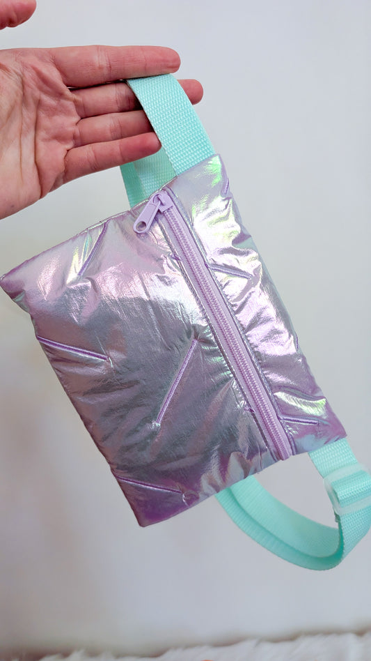 Kiddie Bag - Holografische MERMAID Kids Bauchtasche für Mama und Kind