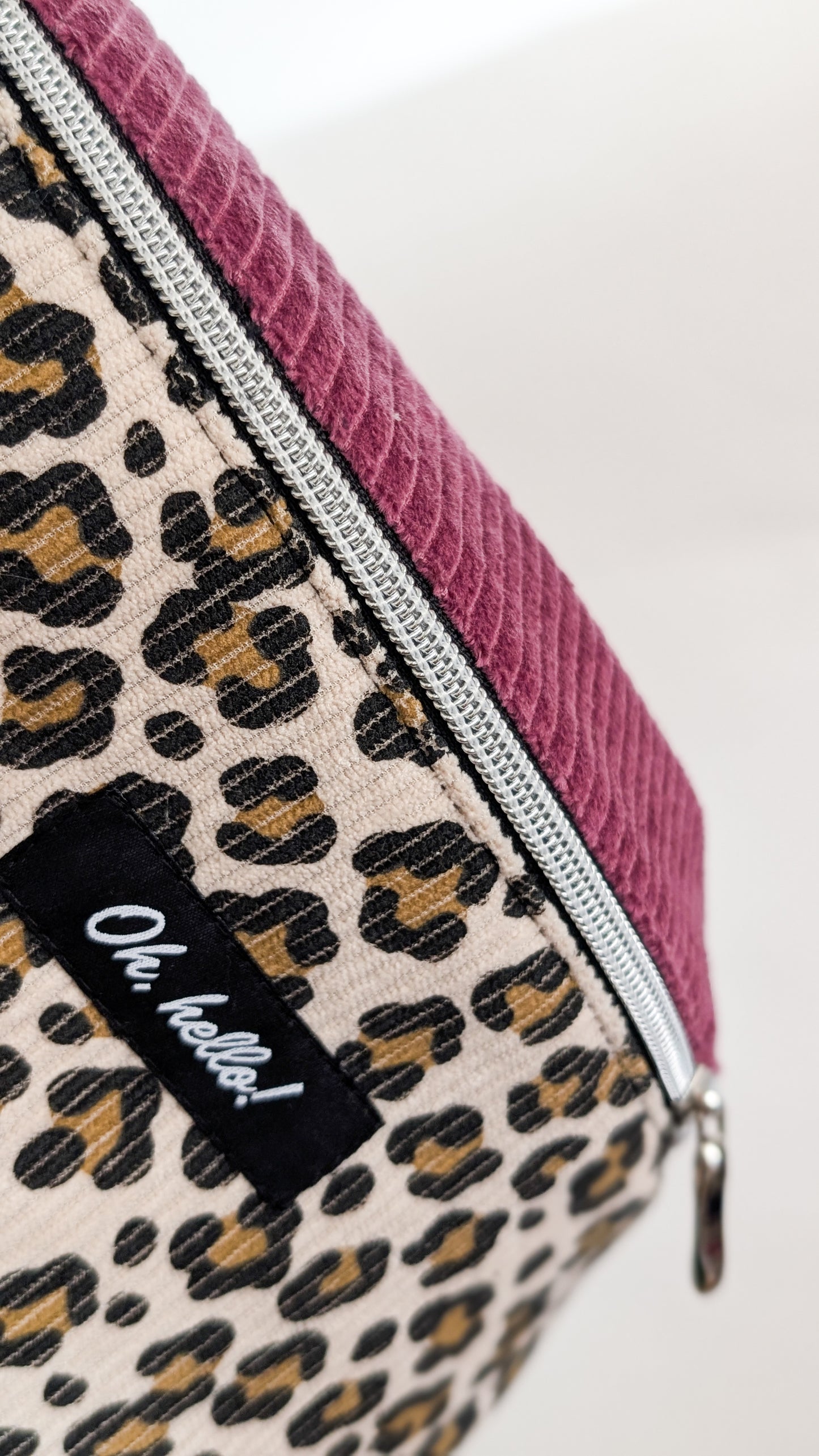 Pastell Color Blocking Cord Bauchtasche Hipbag Umhängetasche Beere LEO #2