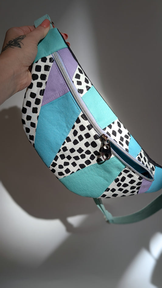 Zero Waste Patchwork - Bauchtasche Pastell Mint Einzelstück