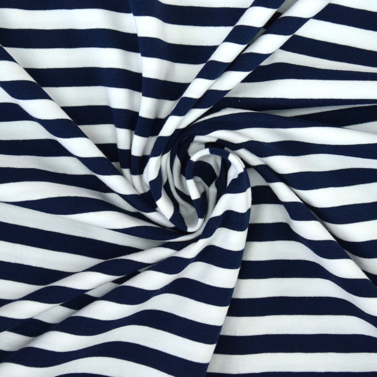 RUTH_02 Langarm Lurex Crop Top Knoten Shirt Navy Streifen