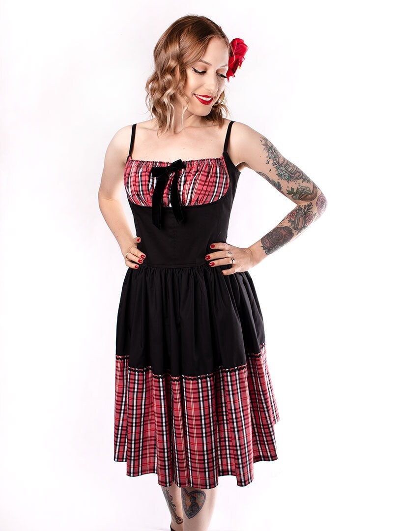 SALE | ANNIE_01 Corsagen Cocktail Kleid Tartan - LIMITIERT